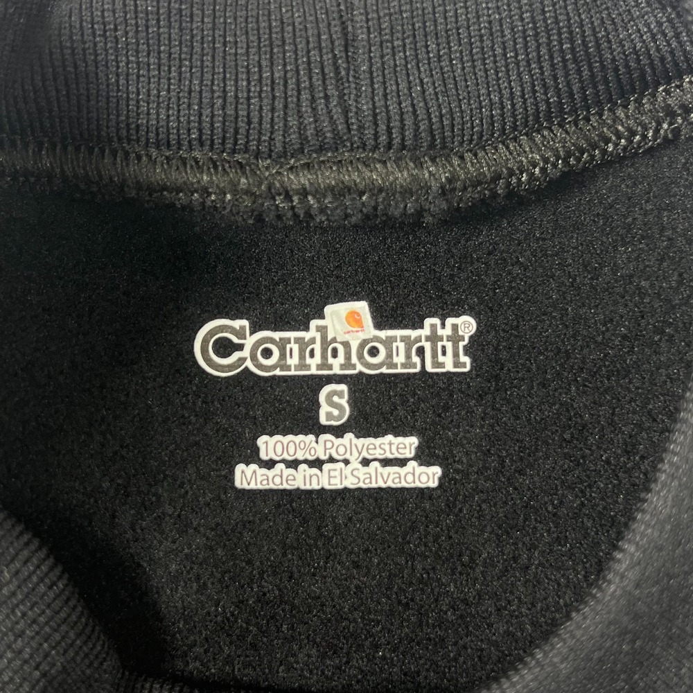 Carhartt Heavyweight Thermal Polyester Crewneck Top Black Men's Size S VTG NWT - Picture 7 of 15